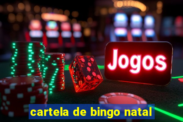 cartela de bingo natal